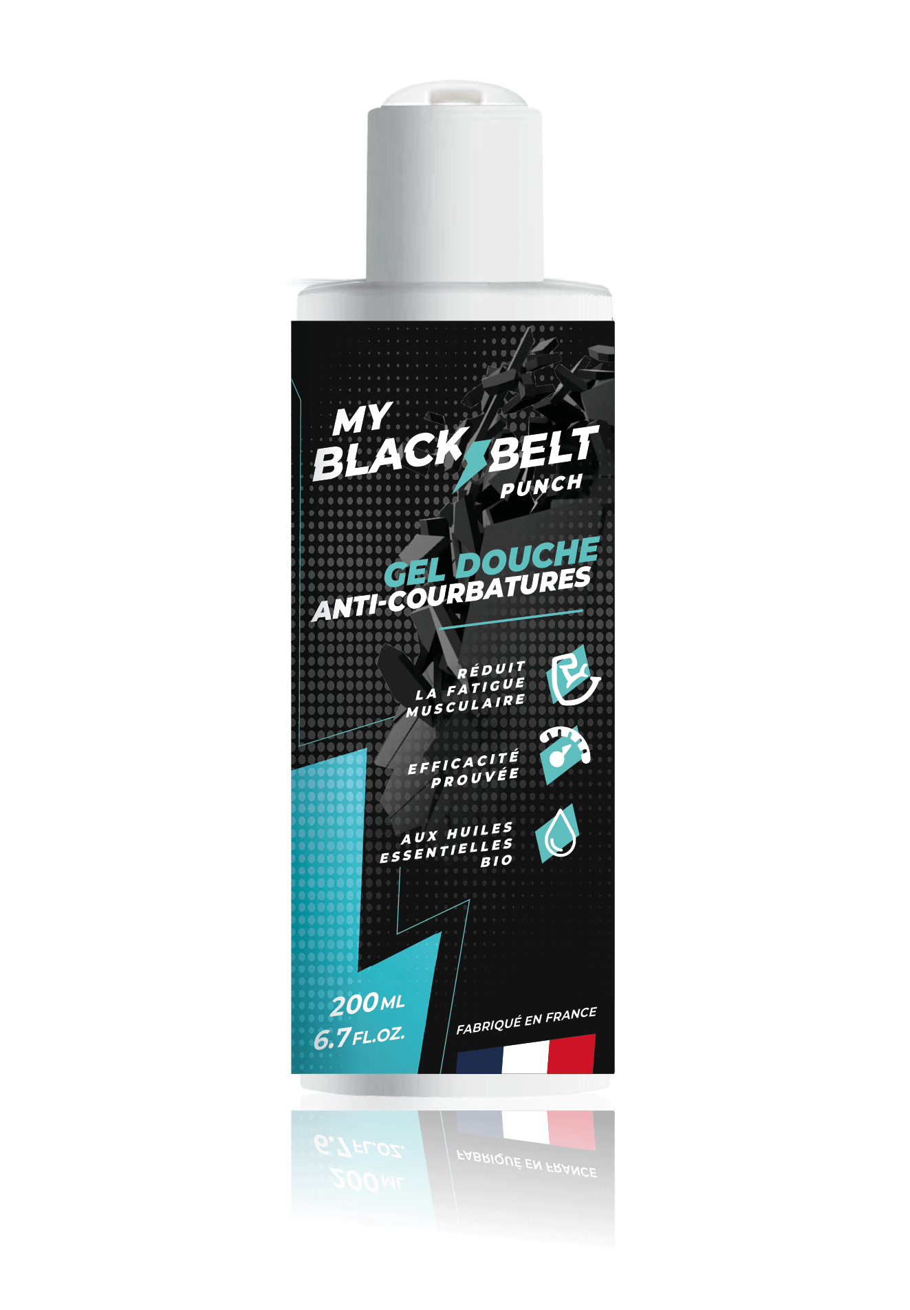 Gel douche anti-courbatures et soins sportifs - Blackbelt Punch - Produits et compléments alimentaires sportifs